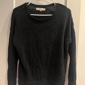 LOFT Black Crew Neck Sweater